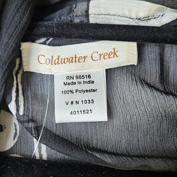 Coldwater Creek Butterfly Sheer Scarf Black White Vest One Size Fall NWT $49.95 - Picture 11 of 15